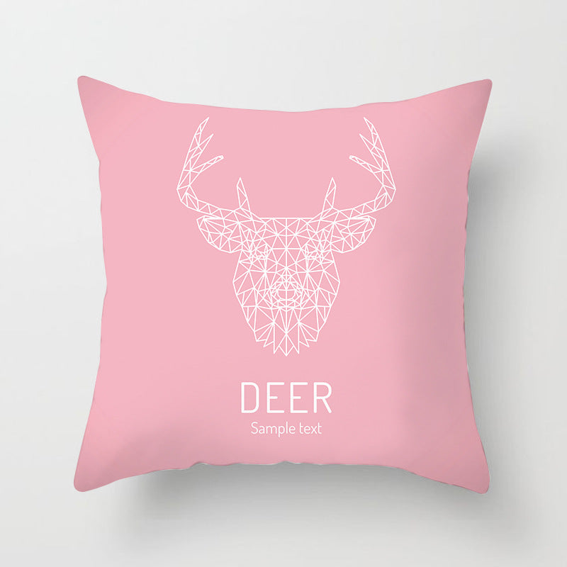 Square Decorative Pillow Cover with Mermaid Penguin Illustration and Concealed Zipper