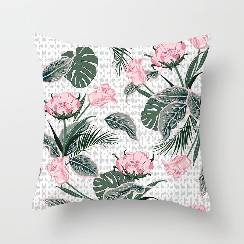 Decorative Tropical Banana Leaf Throw Pillow Cover