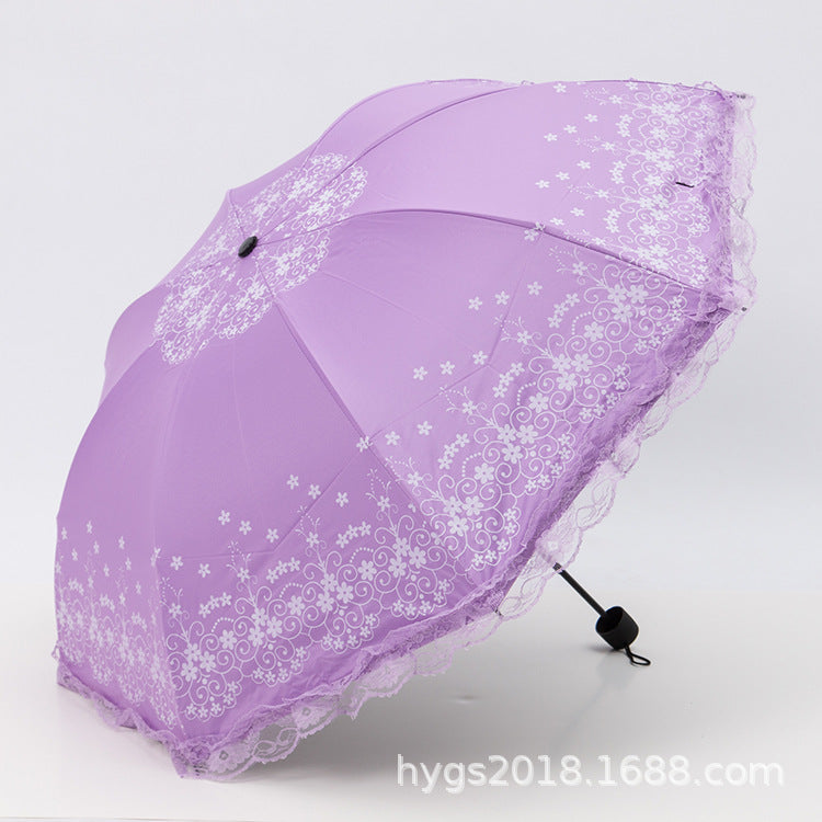 Women's umbrella with elegant lace edge Stornfield