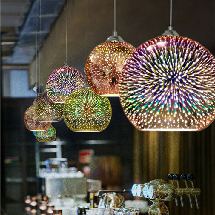 Stornfield | Creative Modern 3D Firework Color Glass Single Light Dome Pendant