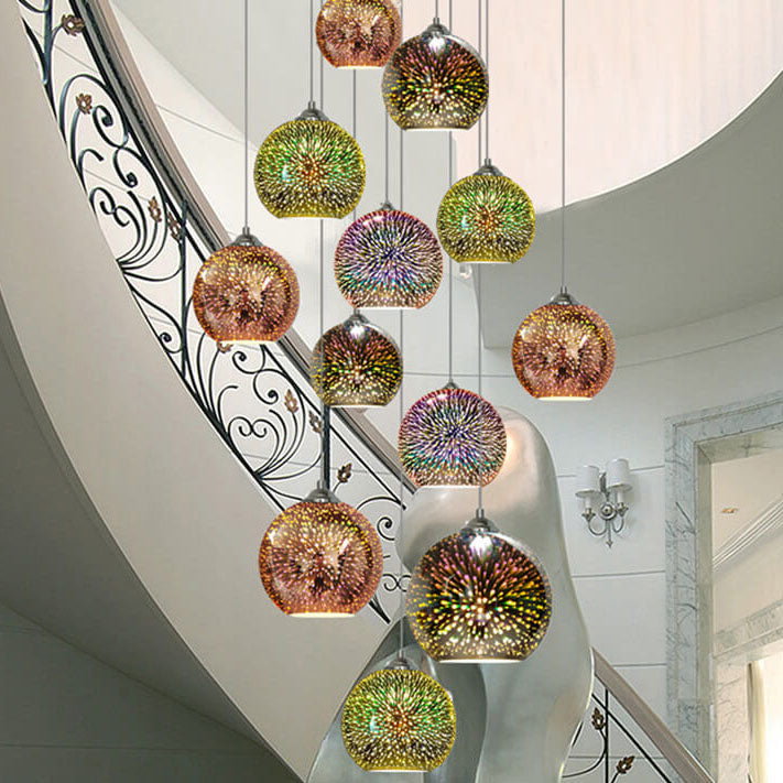 Stornfield | Creative Modern 3D Firework Color Glass Single Light Dome Pendant