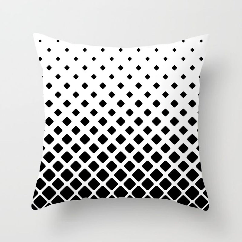 Modern Bold Chevron Square Cushion Cover with Hidden Zipper and Removable Insert Opening