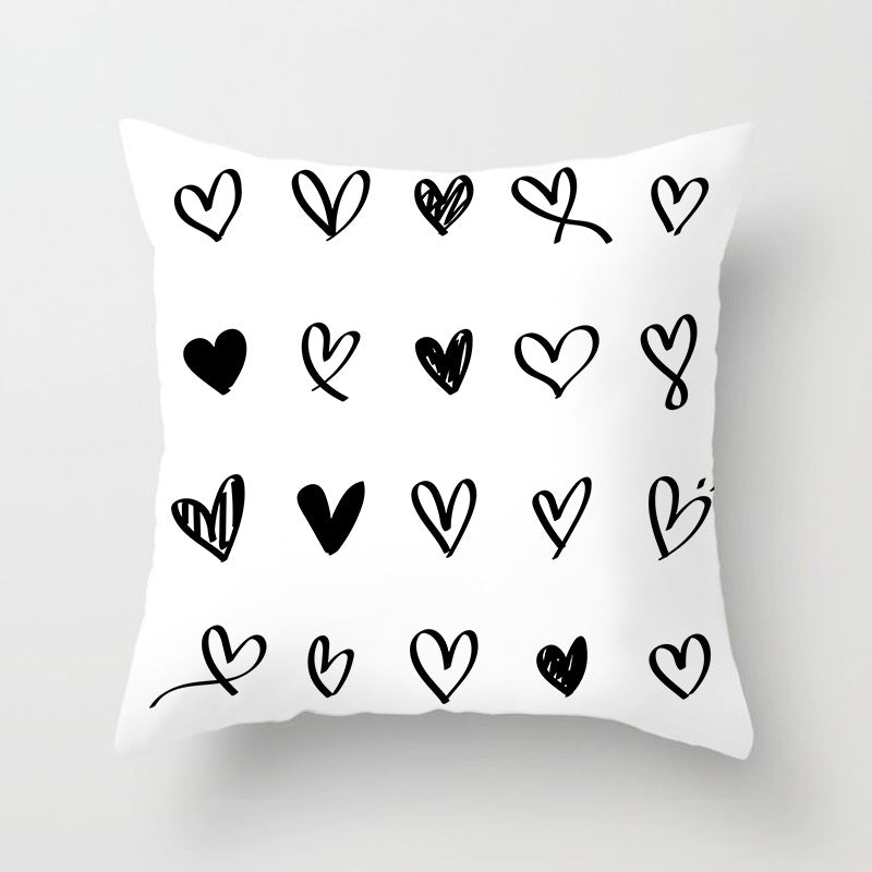 Modern Bold Chevron Square Cushion Cover with Hidden Zipper and Removable Insert Opening
