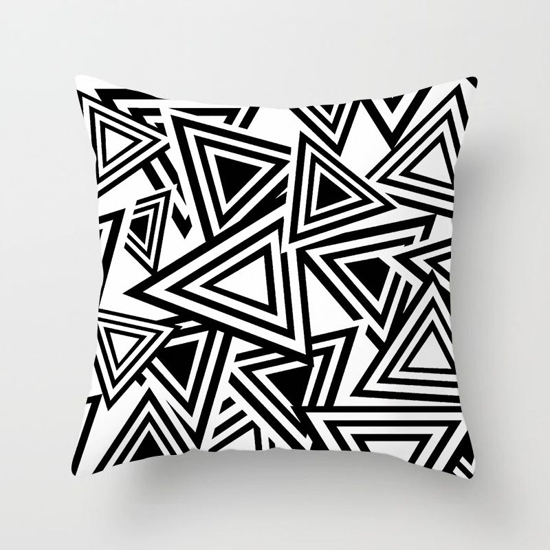 Modern Bold Chevron Square Cushion Cover with Hidden Zipper and Removable Insert Opening