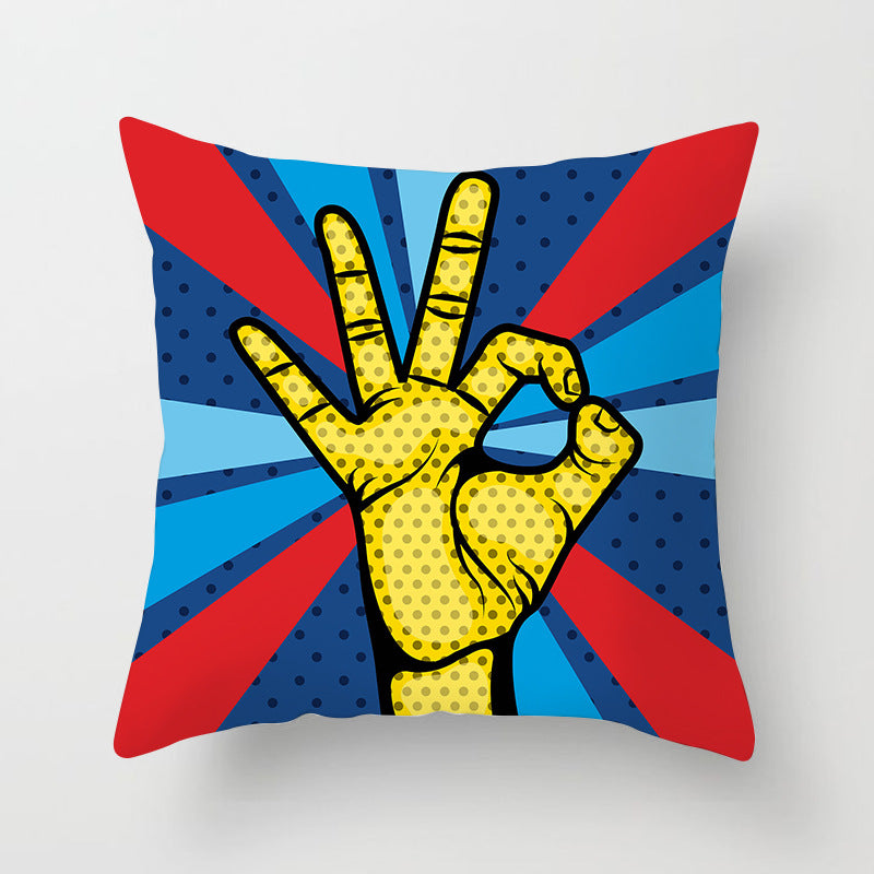 Modern Bold Chevron Square Cushion Cover with Hidden Zipper and Removable Insert Opening
