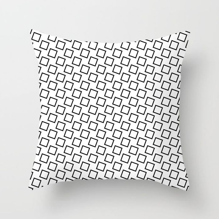 Modern Bold Chevron Square Cushion Cover with Hidden Zipper and Removable Insert Opening