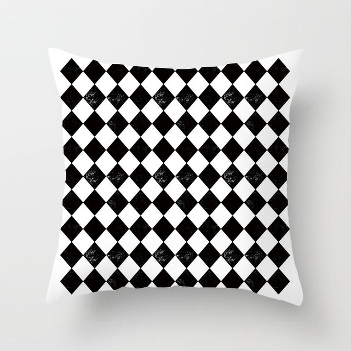 Modern Bold Chevron Square Cushion Cover with Hidden Zipper and Removable Insert Opening
