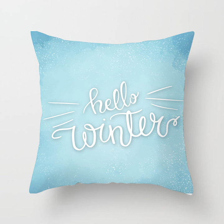 Square Festive Decorative Throw Pillow Cover with Holiday Bauble Graphic and Concealed Zipper