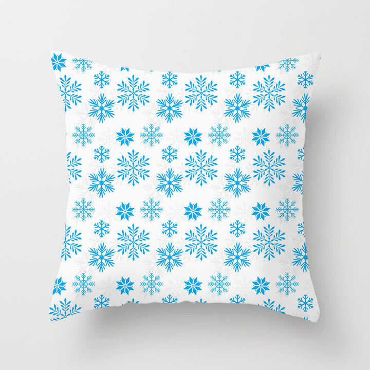 Square Festive Decorative Throw Pillow Cover with Holiday Bauble Graphic and Concealed Zipper
