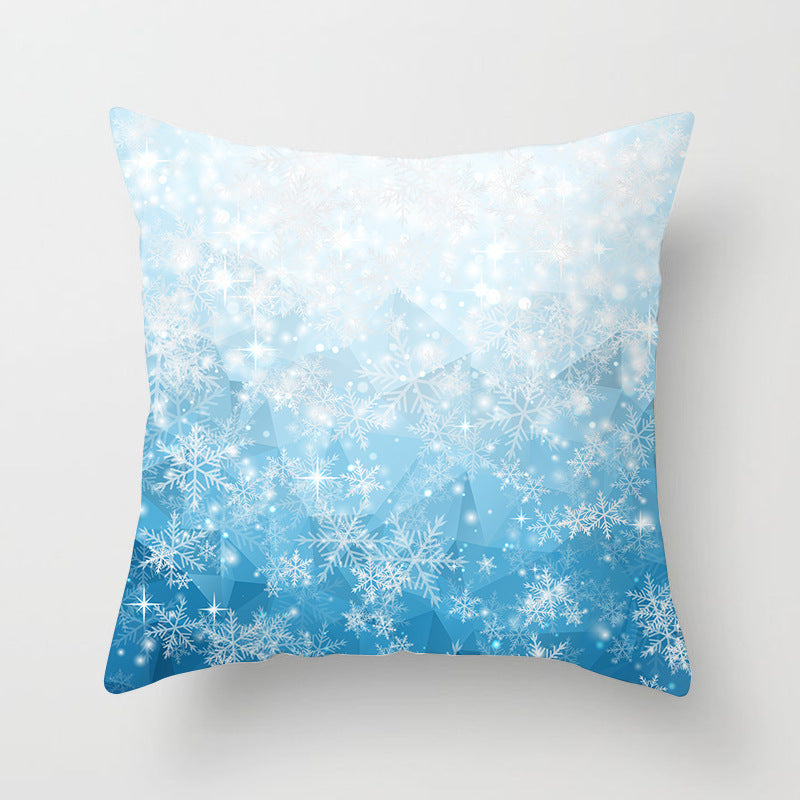Square Festive Decorative Throw Pillow Cover with Holiday Bauble Graphic and Concealed Zipper