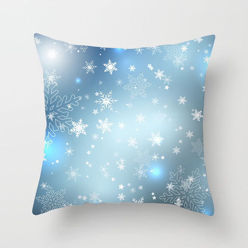 Square Festive Decorative Throw Pillow Cover with Holiday Bauble Graphic and Concealed Zipper