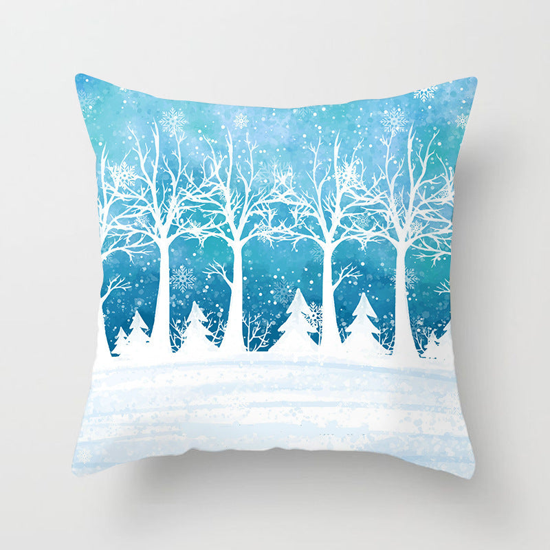 Square Festive Decorative Throw Pillow Cover with Holiday Bauble Graphic and Concealed Zipper