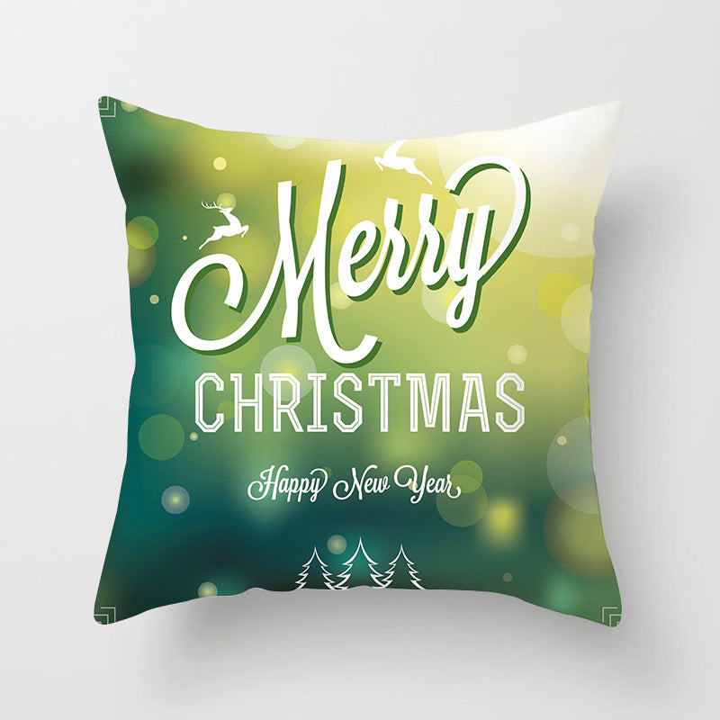 Square Festive Decorative Throw Pillow Cover with Holiday Bauble Graphic and Concealed Zipper