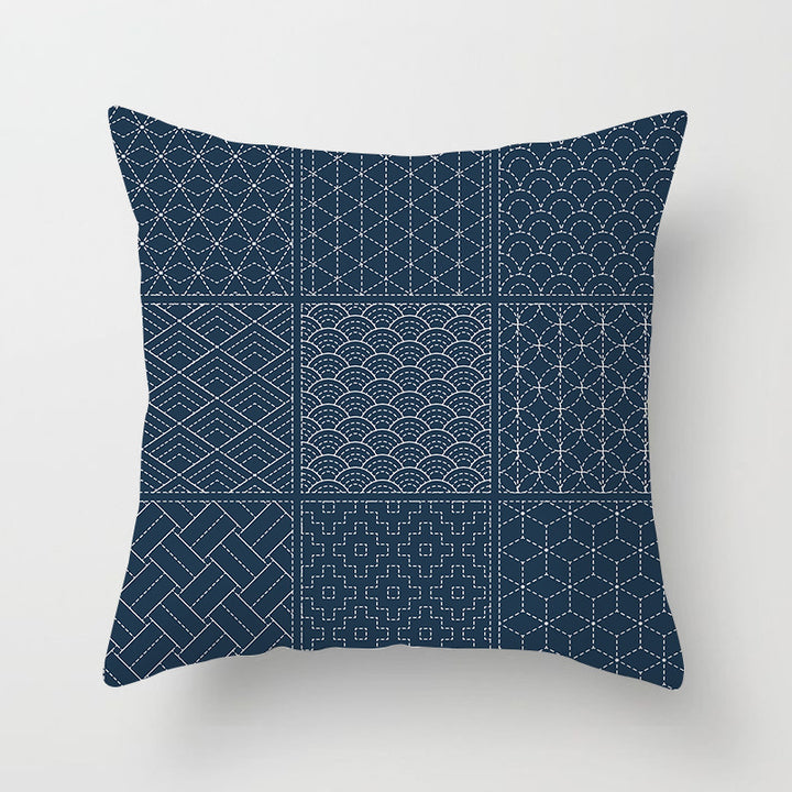 Square Mandala Decorative Pillow Cover with Hidden Zipper