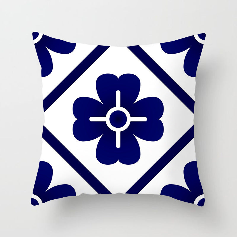 Square Mandala Decorative Pillow Cover with Hidden Zipper