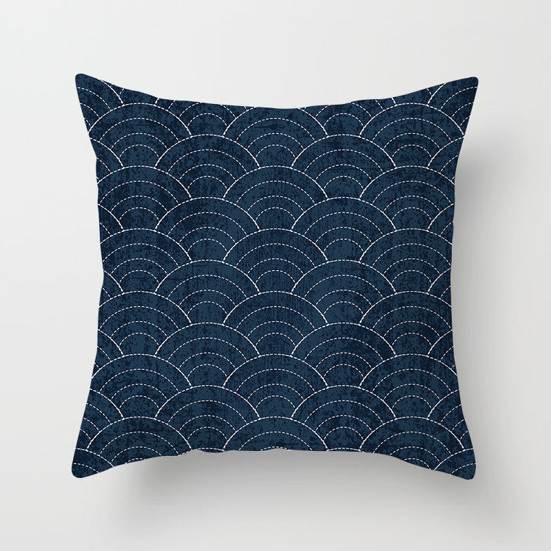 Square Mandala Decorative Pillow Cover with Hidden Zipper