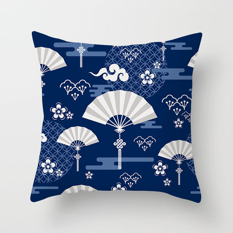 Square Mandala Decorative Pillow Cover with Hidden Zipper