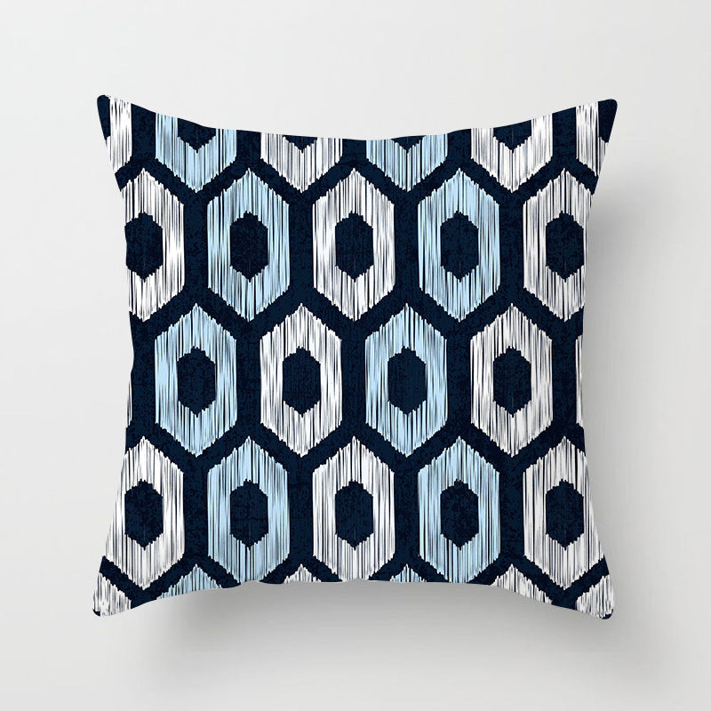 Square Mandala Decorative Pillow Cover with Hidden Zipper