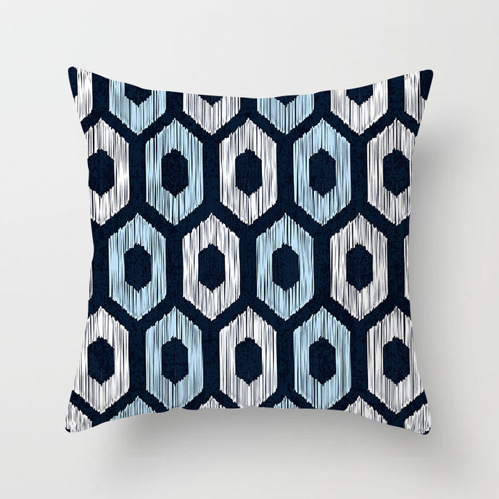 Square Mandala Decorative Pillow Cover with Hidden Zipper