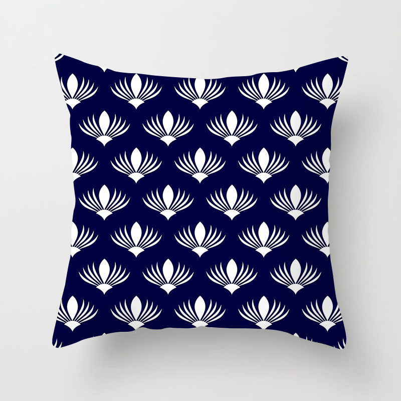 Square Mandala Decorative Pillow Cover with Hidden Zipper