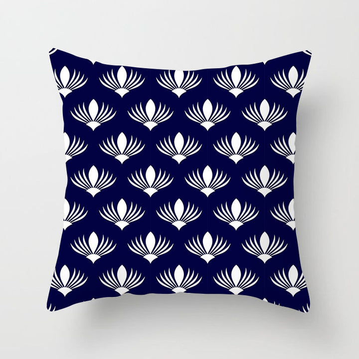 Square Mandala Decorative Pillow Cover with Hidden Zipper