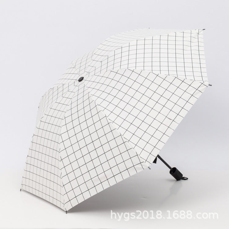 Women Black-white checkered pattern umbrella Stornfield