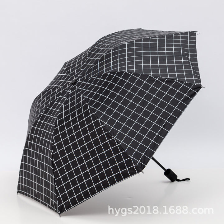 Women Black-white checkered pattern umbrella Stornfield