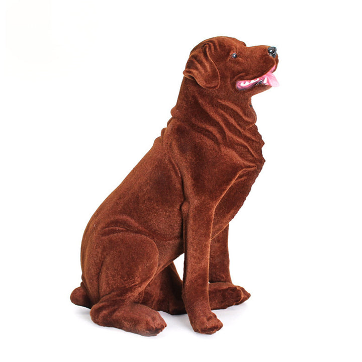 Decorative Plush Dog Figurine
