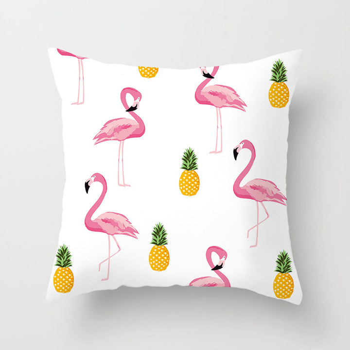 Square Decorative Pillow Cover with Mermaid Penguin Illustration and Concealed Zipper