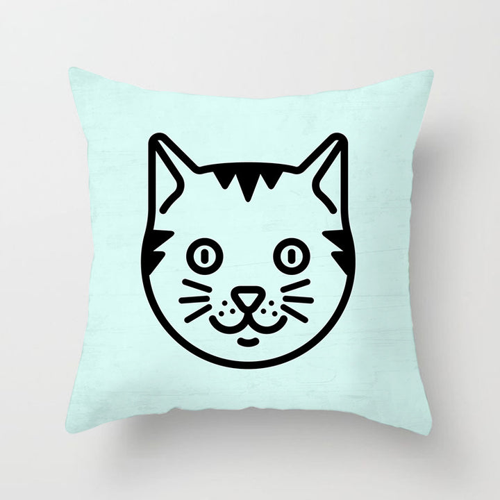 Square Decorative Pillow Cover with Mermaid Penguin Illustration and Concealed Zipper