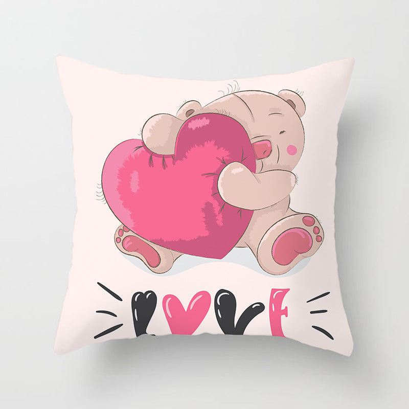 Square Decorative Pillow Cover with Mermaid Penguin Illustration and Concealed Zipper