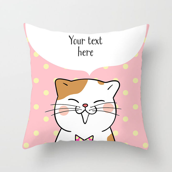 Square Decorative Pillow Cover with Mermaid Penguin Illustration and Concealed Zipper