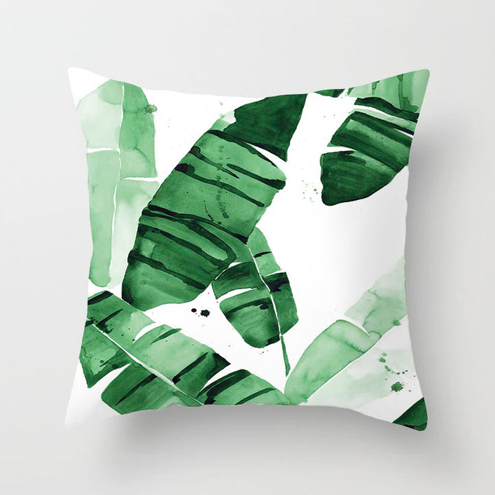 Decorative Tropical Banana Leaf Throw Pillow Cover
