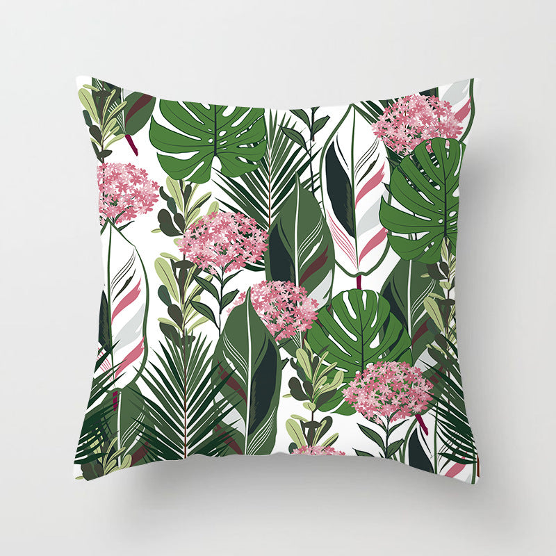 Decorative Tropical Banana Leaf Throw Pillow Cover