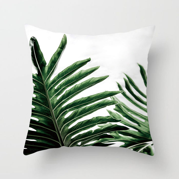 Decorative Tropical Banana Leaf Throw Pillow Cover