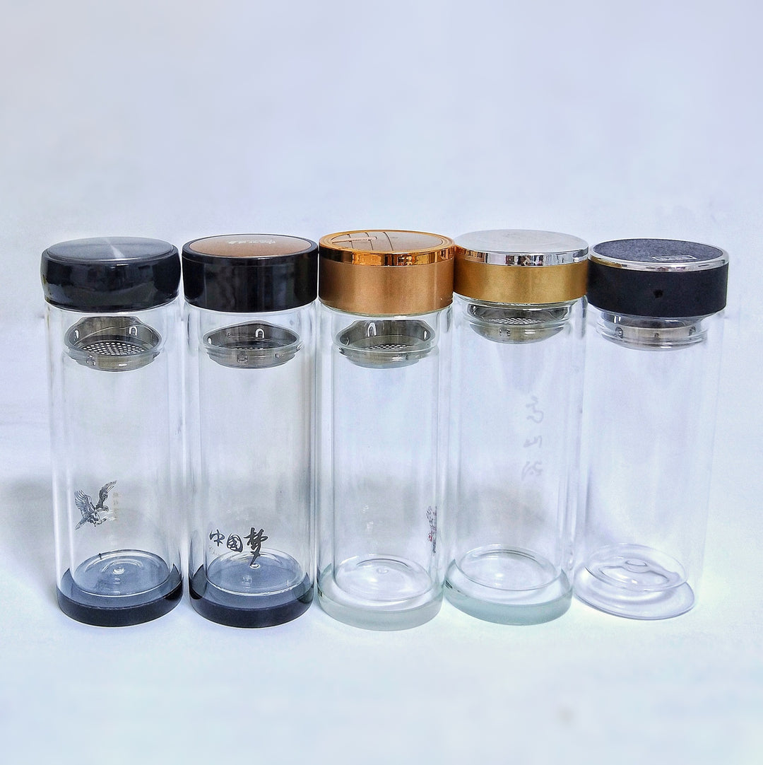 Women High-Quality Tea Glass Bottle with Integrated Stainless Steel Strainer Stornfield