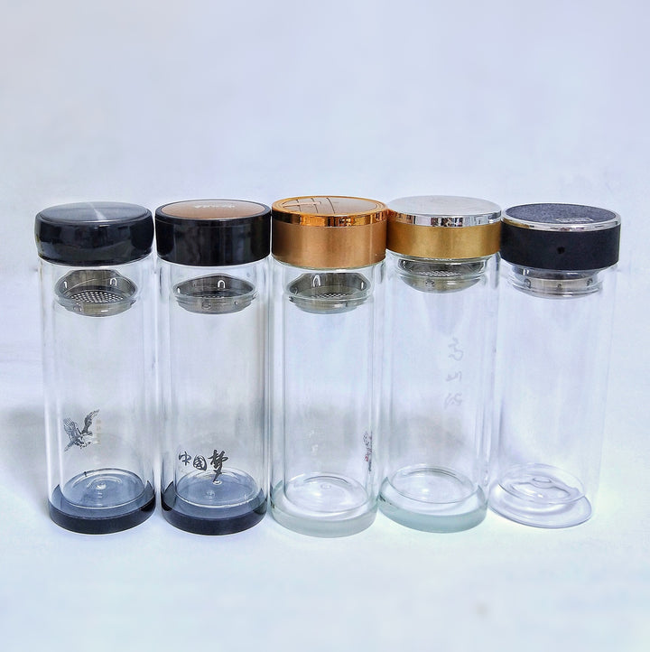 Women High-Quality Tea Glass Bottle with Integrated Stainless Steel Strainer Stornfield