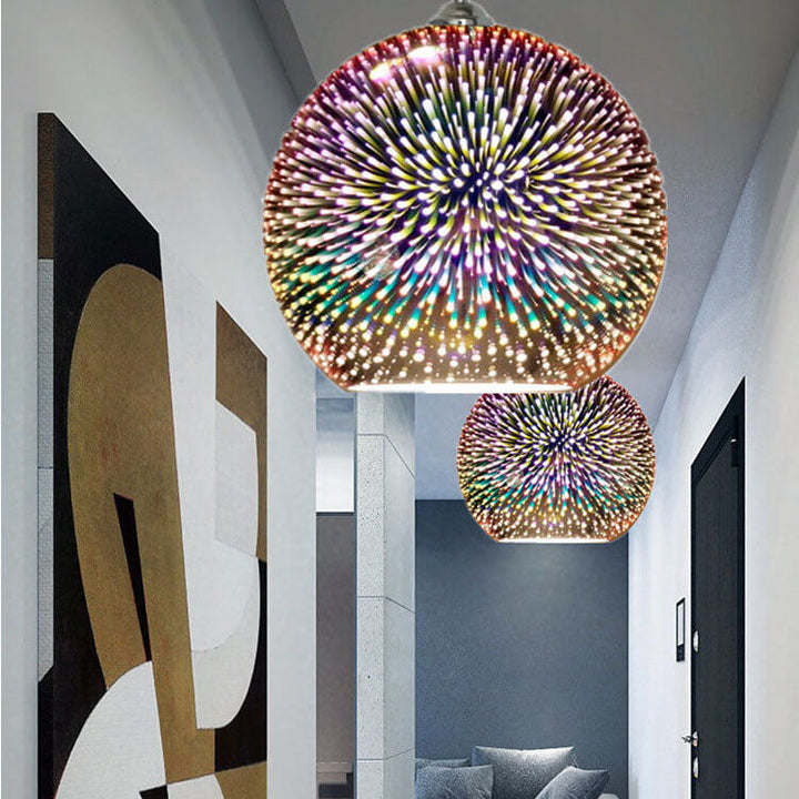 Stornfield | Creative Modern 3D Firework Color Glass Single Light Dome Pendant