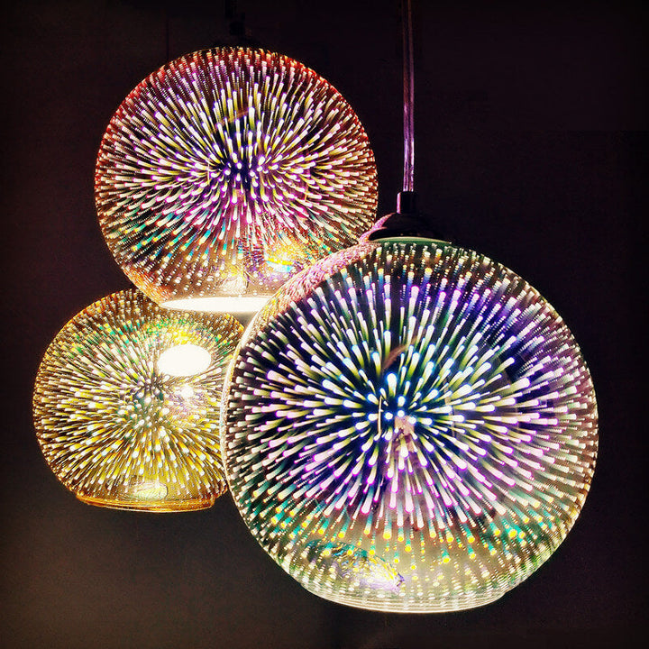 Stornfield | Creative Modern 3D Firework Color Glass Single Light Dome Pendant