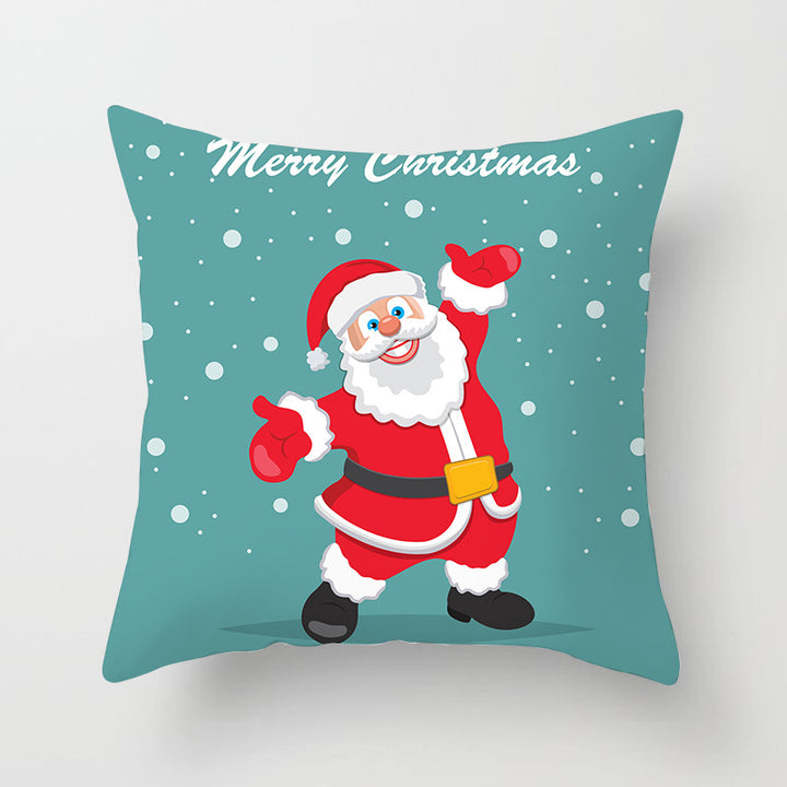 Square Festive Decorative Throw Pillow Cover with Holiday Bauble Graphic and Concealed Zipper