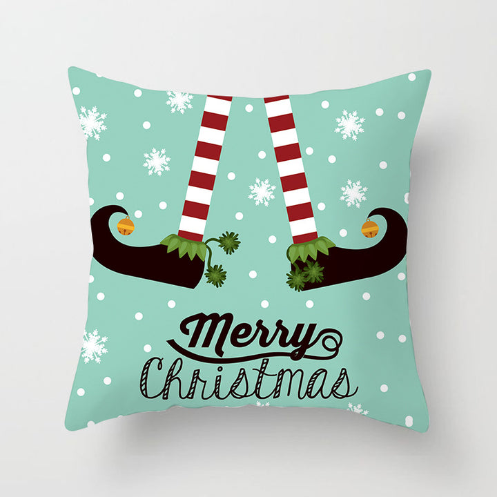 Square Festive Decorative Throw Pillow Cover with Holiday Bauble Graphic and Concealed Zipper