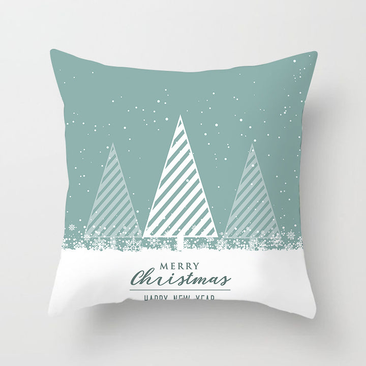 Square Festive Decorative Throw Pillow Cover with Holiday Bauble Graphic and Concealed Zipper