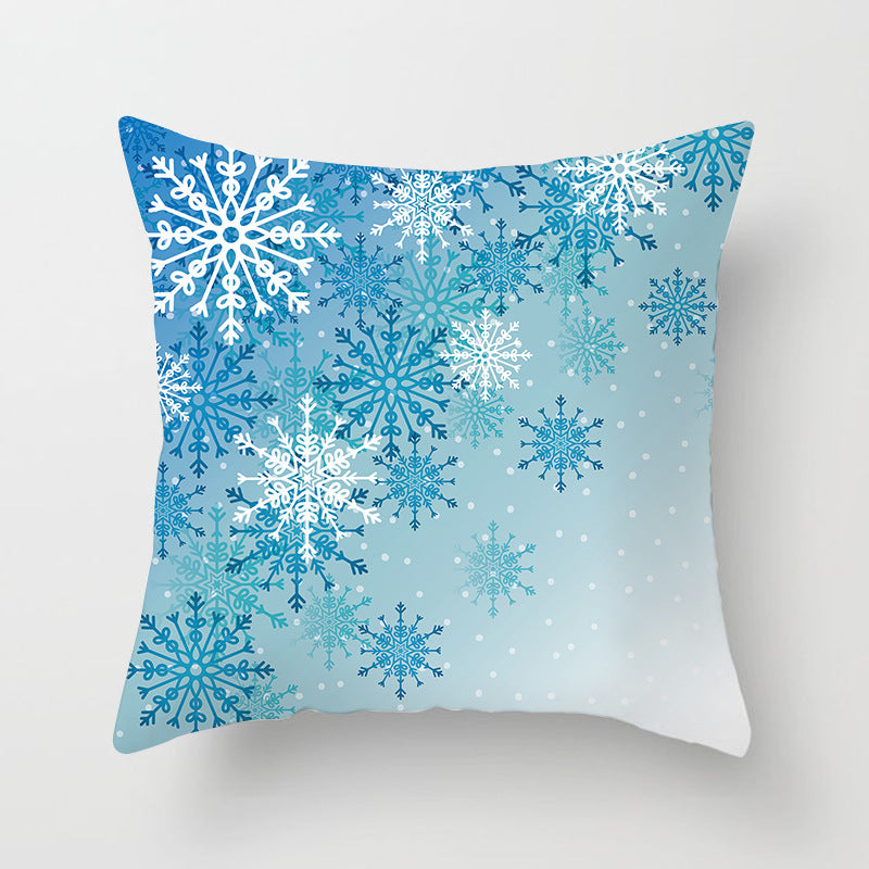 Square Festive Decorative Throw Pillow Cover with Holiday Bauble Graphic and Concealed Zipper