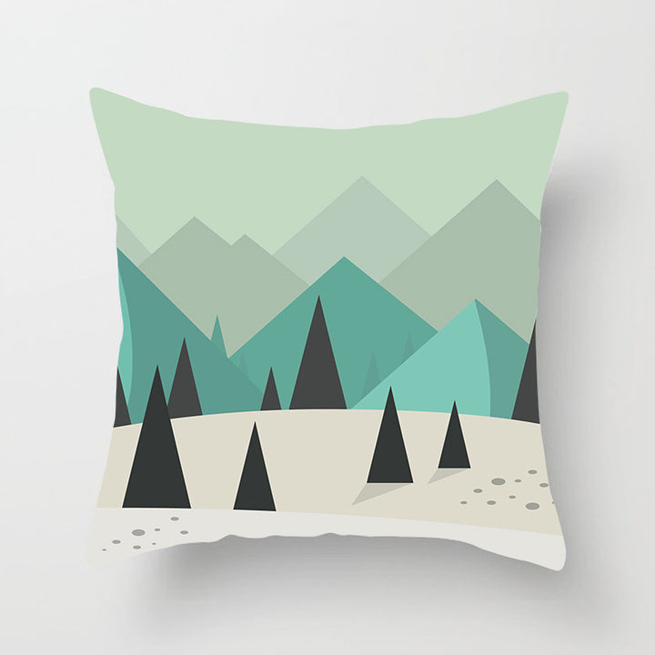 Square Festive Decorative Throw Pillow Cover with Holiday Bauble Graphic and Concealed Zipper