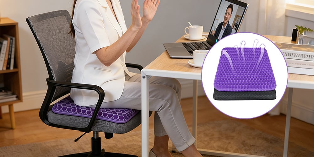 Gel seat cushion for comfortable sitting | Stornfield