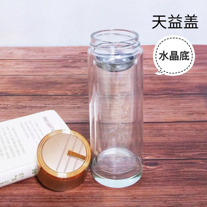 Women High-Quality Tea Glass Bottle with Integrated Stainless Steel Strainer Stornfield
