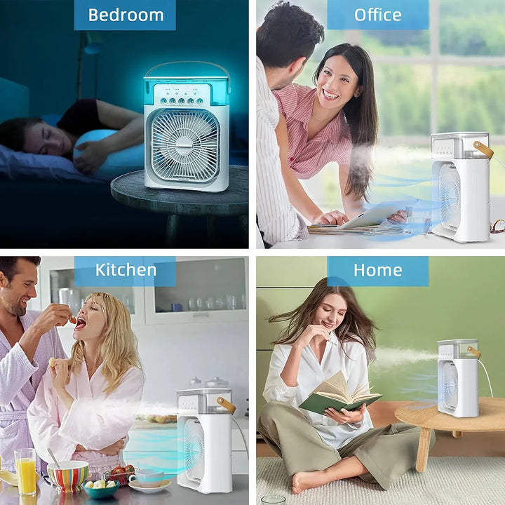 3-in-1 Portable Air Cooler with Humidifier and LED Night Lights | Stornfield
