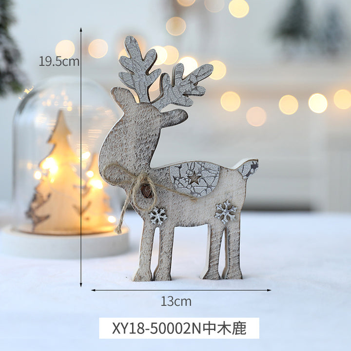 Decorative Wooden Reindeer Figurine