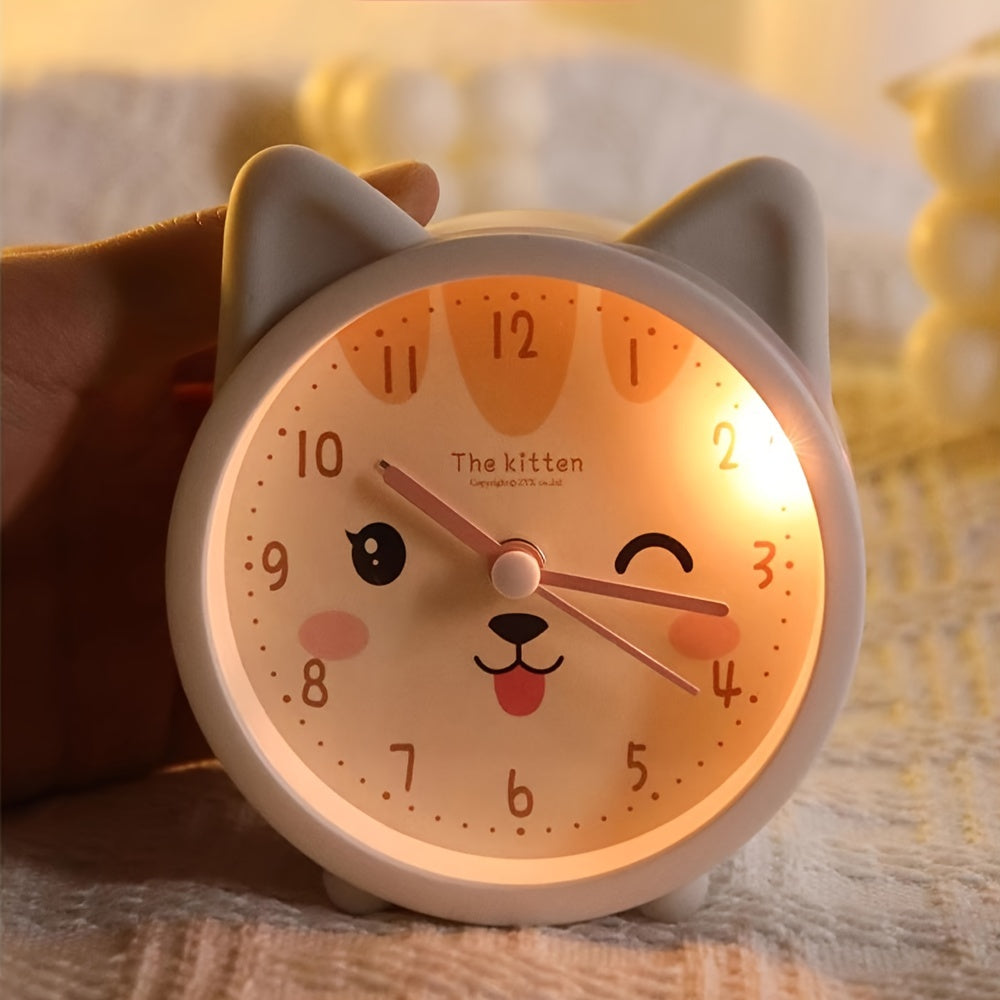 Stornfield | Children's Alarm Clock with Night Light – Quiet, Rabbit Pattern & Compact Design