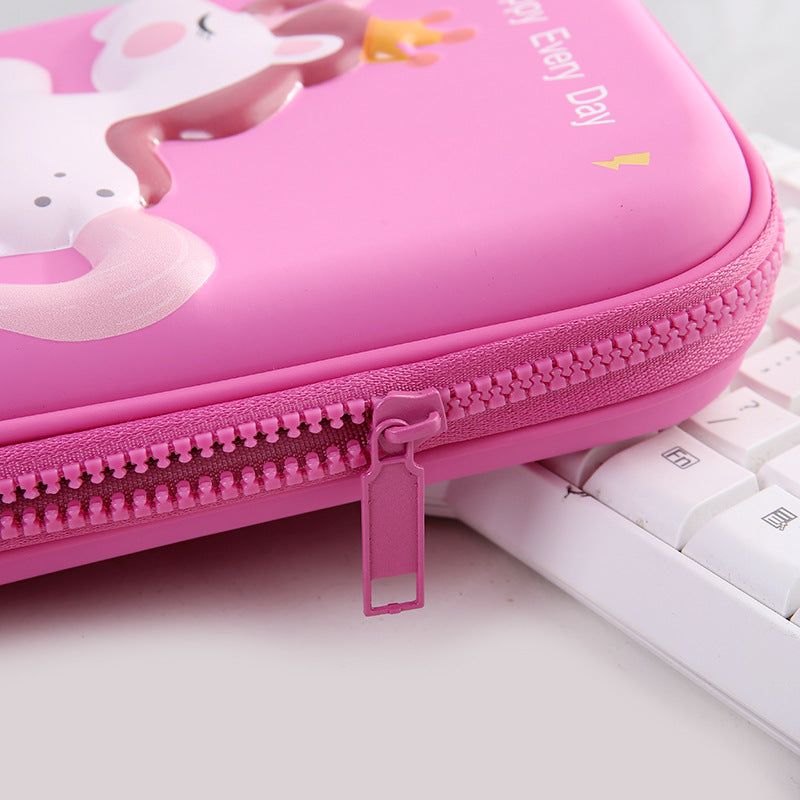 Whimsical Unicorn-Themed Zippered Pencil Case